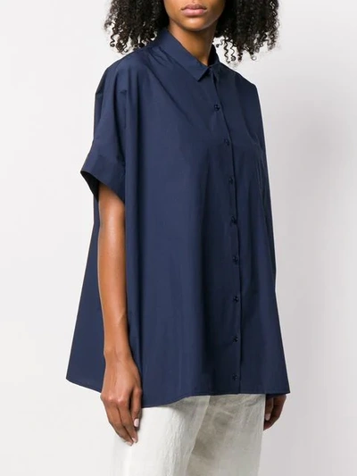 Shop Apuntob Boxy Fit Shirt In Blue