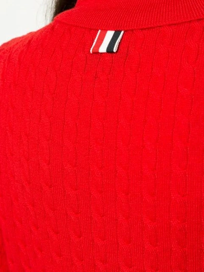 Shop Thom Browne Turtle-neck Fitted Sweater - Red