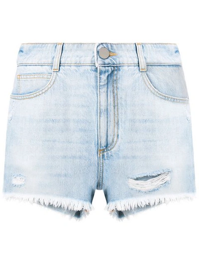 Shop Stella Mccartney Denim Shorts In Blue