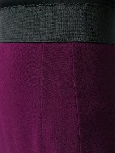 Shop Dolce & Gabbana Fitted Midi Skirt In Purple