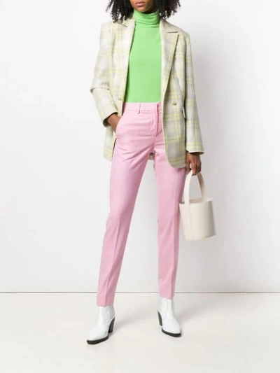 Shop Calvin Klein 205w39nyc Mid Rise Straight Trousers In Pink