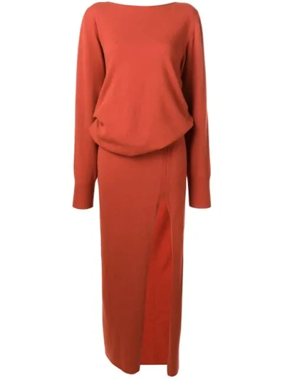 Shop Jacquemus Loose Fitted Dress - Red