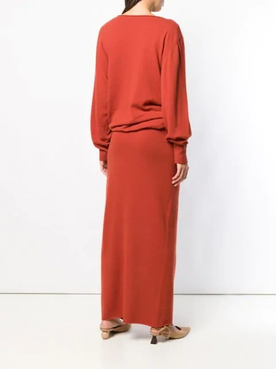 Shop Jacquemus Loose Fitted Dress - Red