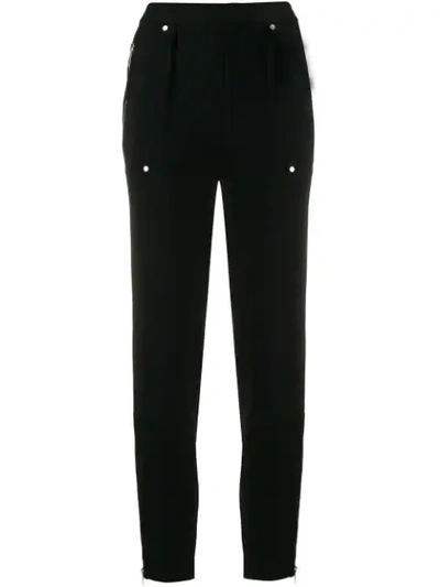 Shop Michael Michael Kors Zip-detail Fitted Trousers In Black