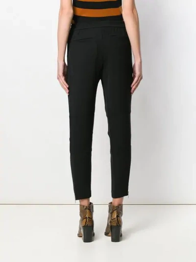 Shop Michael Michael Kors Zip-detail Fitted Trousers In Black