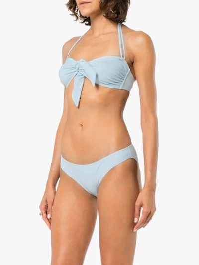 Shop Three Graces Jackie Halterneck Bikini In Blue