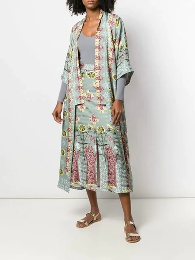 Shop Temperley London Flux Kimono In Green