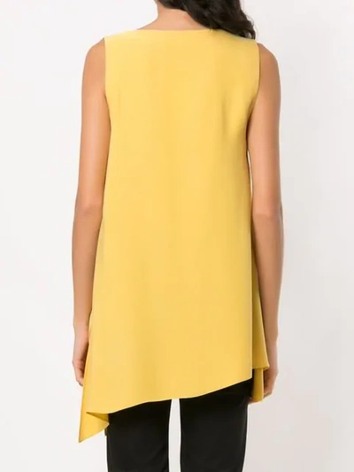Shop Gloria Coelho Asymmetric Blouse In Yellow