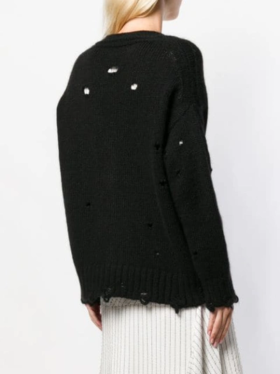 Shop Maison Flaneur V-neck Cardigan - Black