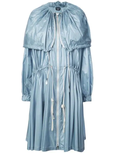 Shop Calvin Klein 205w39nyc Drawstring Midi Coat In Blue