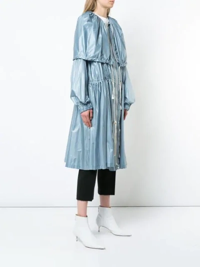 Shop Calvin Klein 205w39nyc Drawstring Midi Coat In Blue