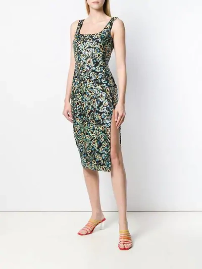 ALEXA CHUNG SEQUIN EMBROIDERED DRESS - 黑色