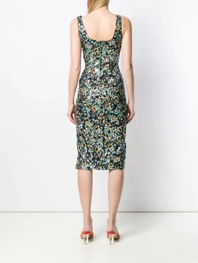 ALEXA CHUNG SEQUIN EMBROIDERED DRESS - 黑色