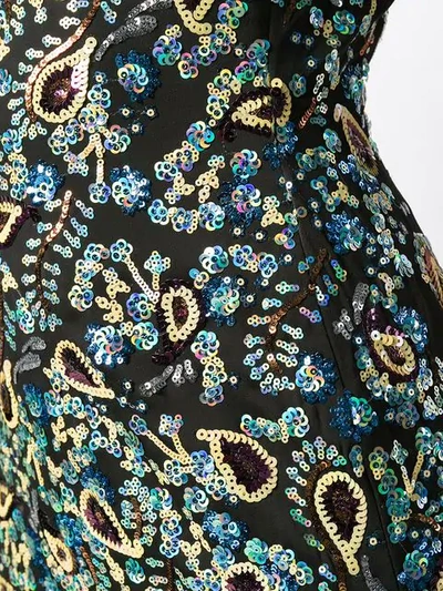 ALEXA CHUNG SEQUIN EMBROIDERED DRESS - 黑色