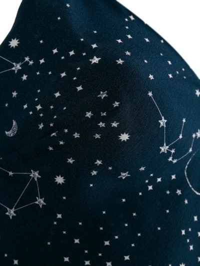 Shop Gilda & Pearl Luna Constellation-print Slip Top In Blue