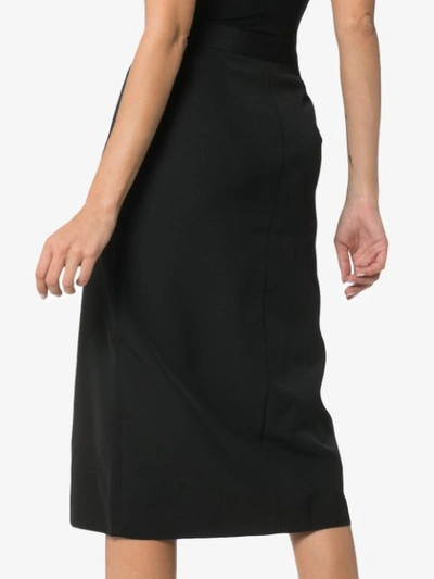 Shop Charm's X Kappa Logo Side Split Skirt In Black