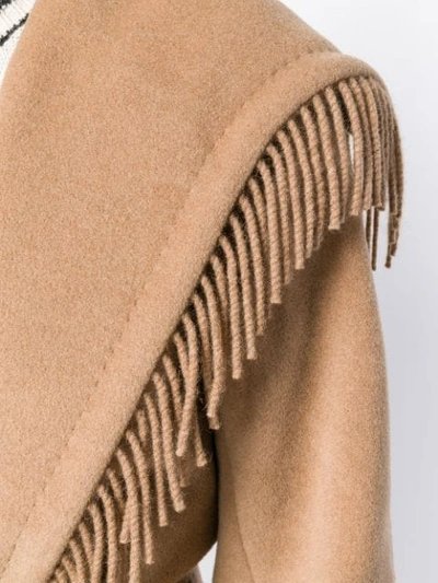 Shop Max Mara Belted Robe Coat - Neutrals