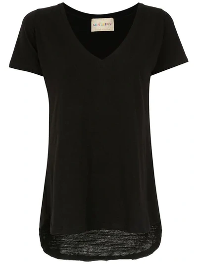 Shop Andrea Bogosian V-neck T-shirt In Black