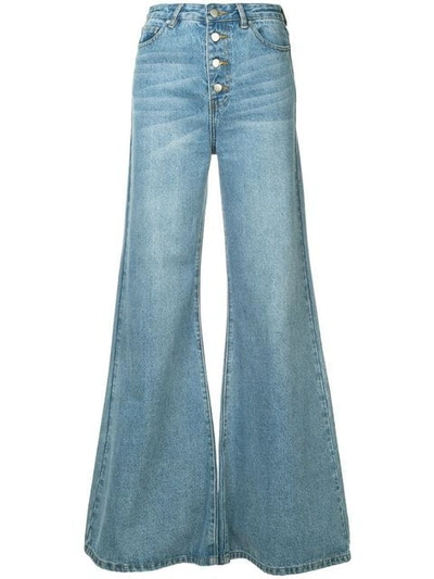 Shop Georgia Alice Wide Leg Jeans In Blue