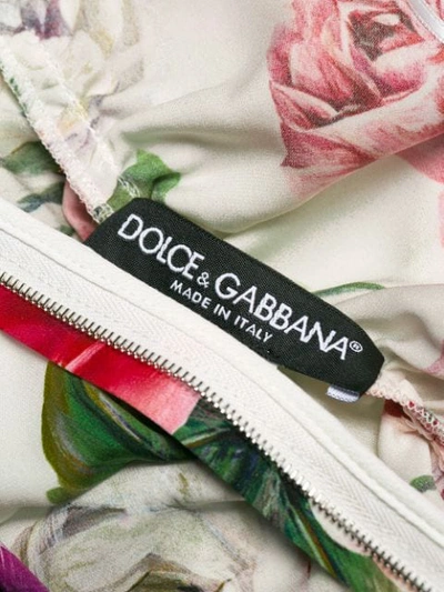 Shop Dolce & Gabbana Peony Print Tank - White