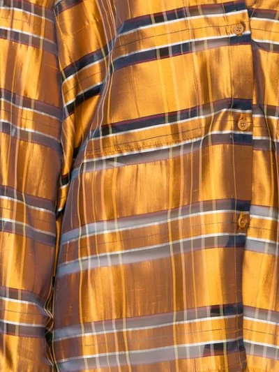 Shop Christian Wijnants Check Button-up Shirt - Gold