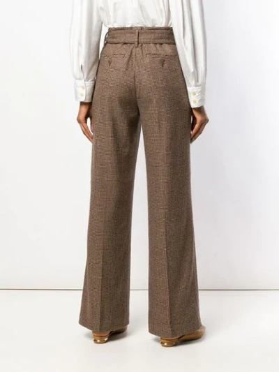 Shop Polo Ralph Lauren Buckled Tweed Wide In Brown