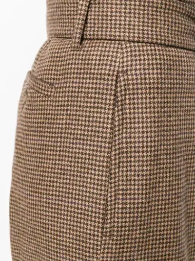 Shop Polo Ralph Lauren Buckled Tweed Wide In Brown