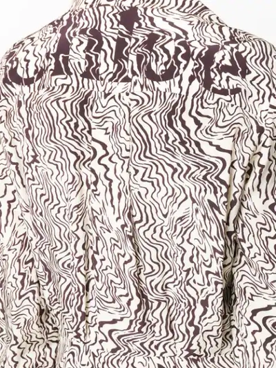 Shop Chloé Abstract Print Silk Dress In Neutrals