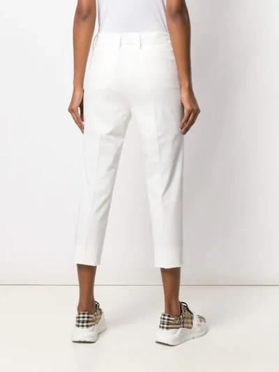 BARENA 折痕八分裤 - 白色