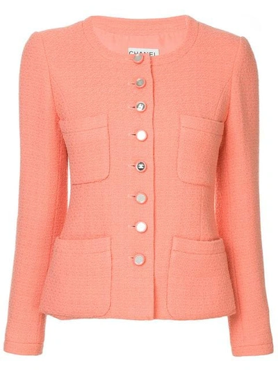 Pre-owned Chanel Vintage Long Sleeve Coat Jacket - Pink