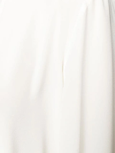 Shop Fendi Tie Neck Silk Blouse In White