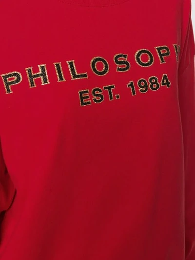 Shop Philosophy Di Lorenzo Serafini Logo Sweatshirt In Red