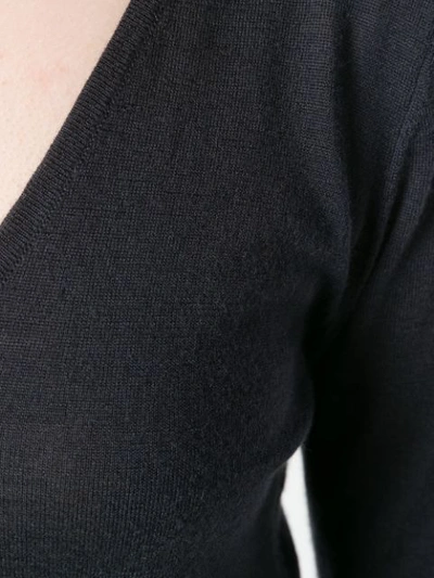 V-neck superfine sweater