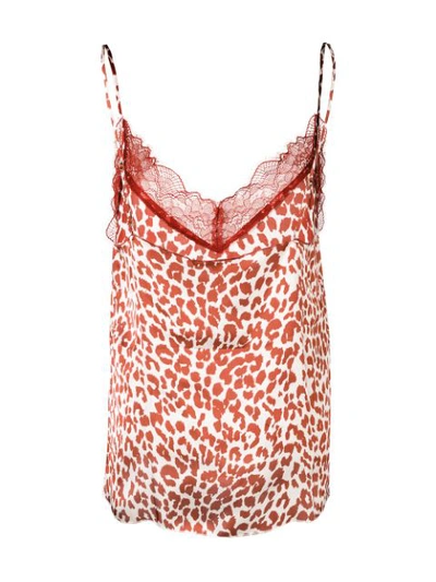 LOVE STORIES ABSTRACT PRINT CAMISOLE - 棕色