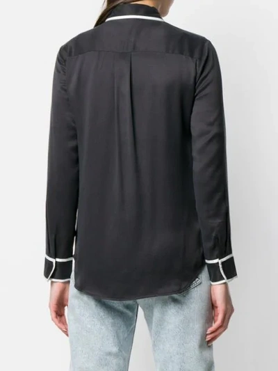 Shop Equipment Contrast Piping Shirt In Black