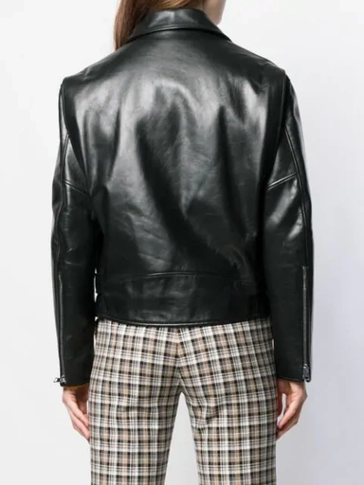 Shop Bottega Veneta Biker Jacket In Black