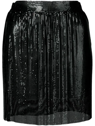 Shop Fannie Schiavoni Chainmail Mini Skirt In Black