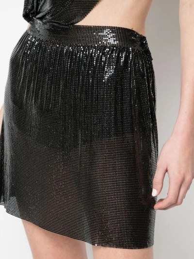 Shop Fannie Schiavoni Chainmail Mini Skirt In Black