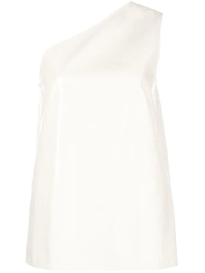 Shop Calvin Klein 205w39nyc One Shoulder Top In White