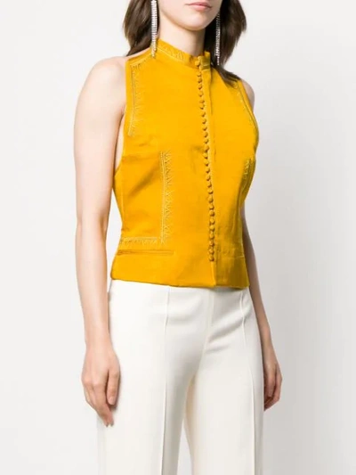 Shop Haider Ackermann Fitted Waistcoat In Yellow