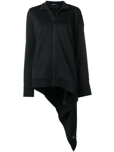 Shop Y-3 Asymmetric Track Jacket - Black