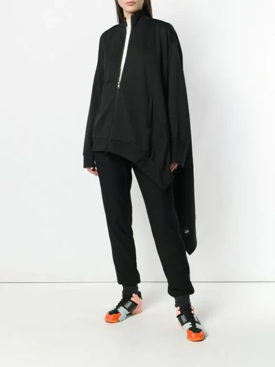 Shop Y-3 Asymmetric Track Jacket - Black