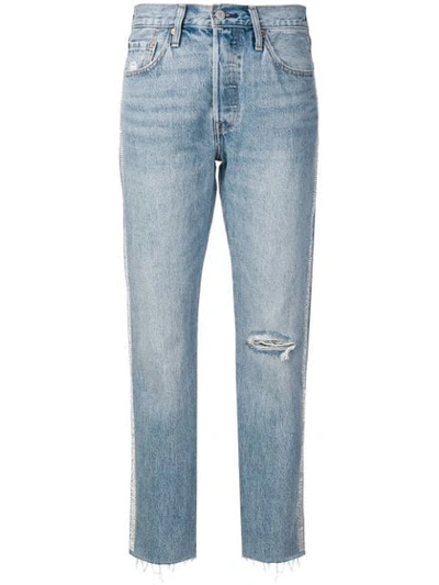 Shop Levi's 501 Crop Jeans - Blue