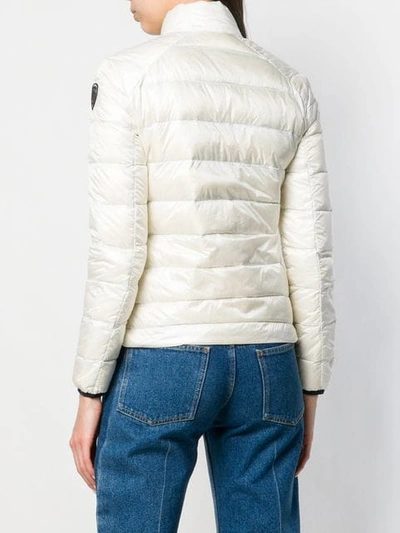 Shop Blauer Zip Puffer Jacket - White