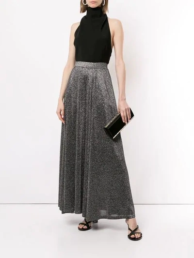 Shop Missoni Vanise Metallized Skirt In Silver