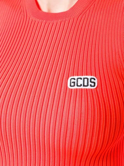 Shop Gcds Logo Tank Top In Orange