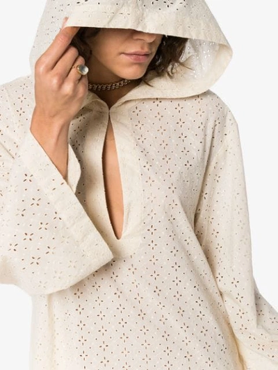 Shop Marysia Dunmore Cotton Hooded Dress - Neutrals