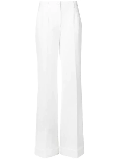 Shop Dolce & Gabbana Wide-leg Trousers In White