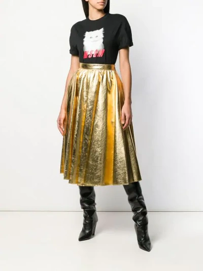Shop Msgm Pleated Skirt In 05