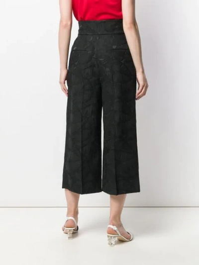 Shop Dolce & Gabbana Cropped Palazzo Pants In Black